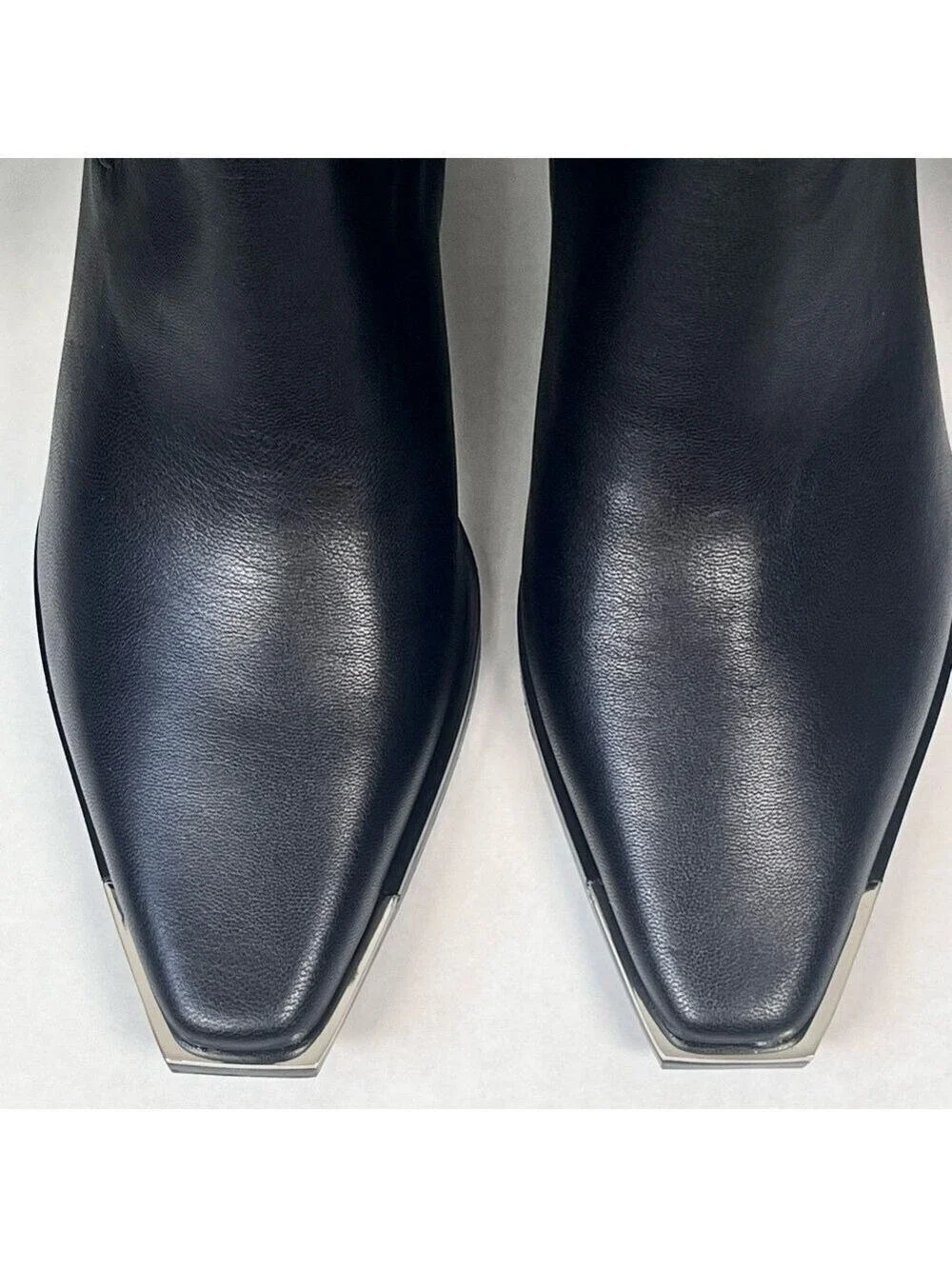 Marc Fisher Black Silver Toe Over The Knee Boots Size 5